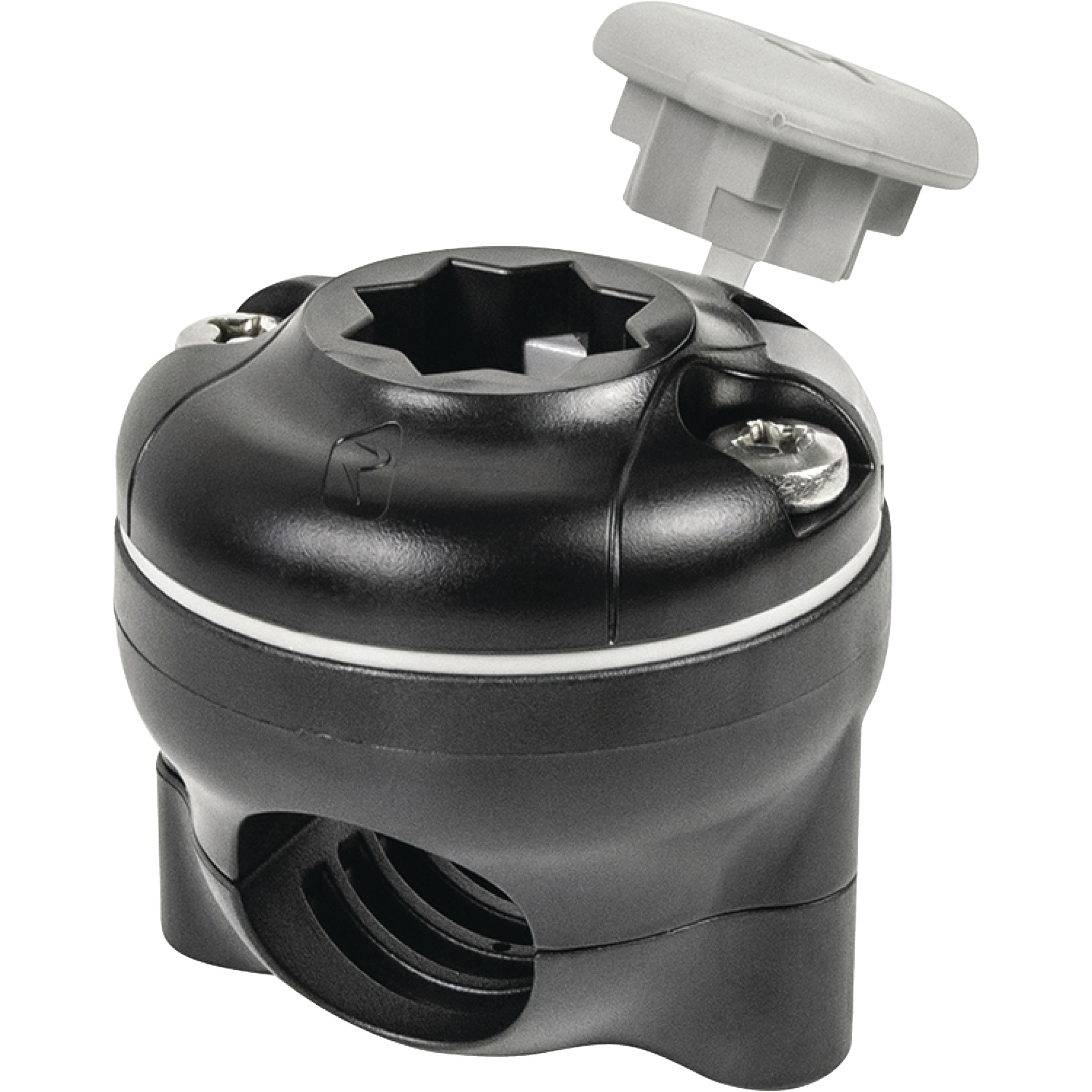 Seachoice - Base de riel accesorio StarPort, se adapta a rieles redondos de 3/4" a 1", negro