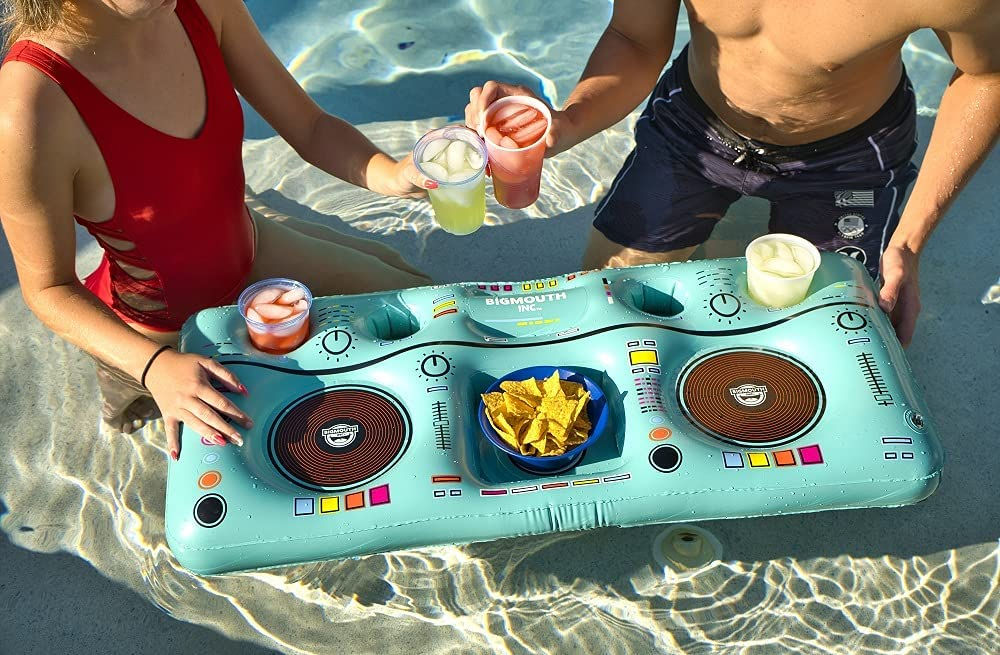 Barco de bebidas Big Mouth, diseño de mesa de DJ, 6/PK