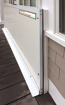 VuSafe Flood Shield Attached To A Home