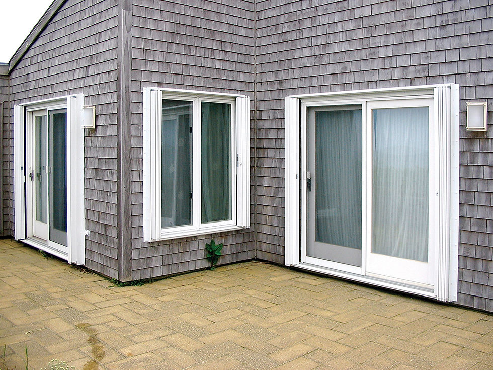 accordion shutters sliders and window open