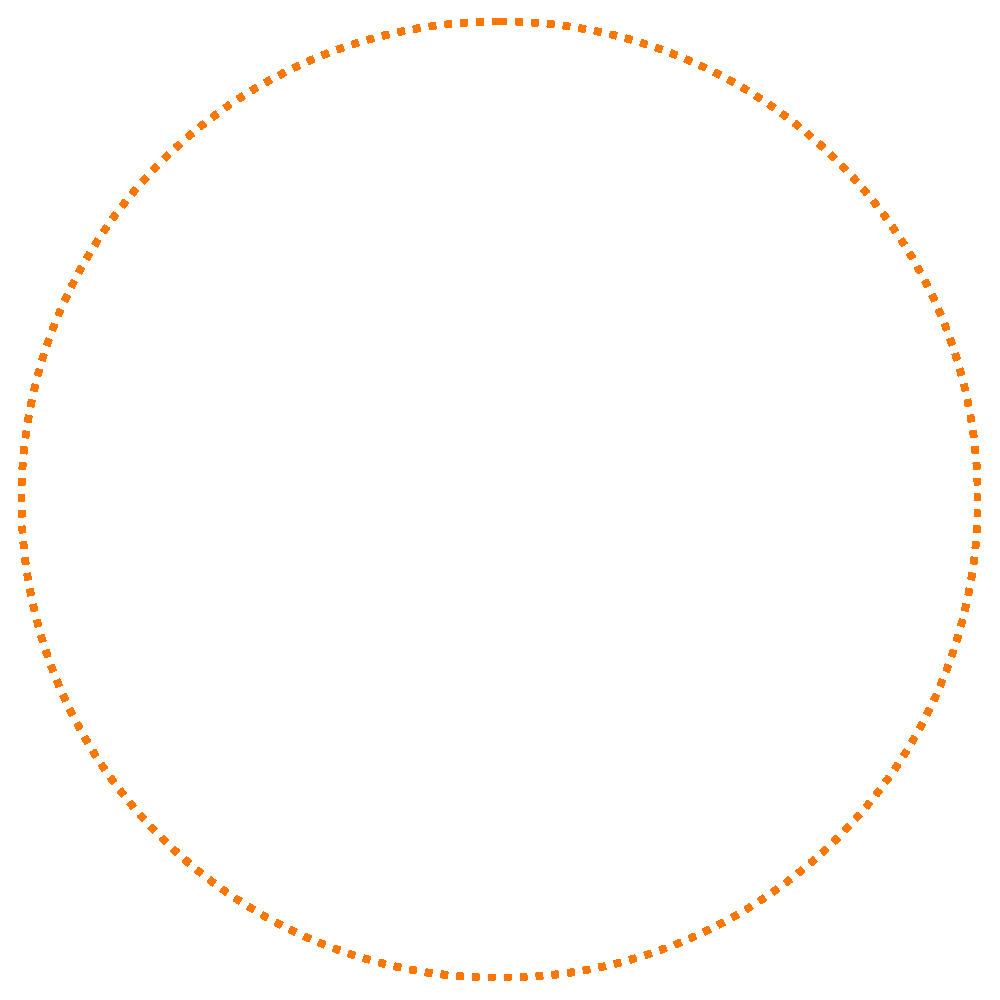 Gif de circulo en movimiento, color naranja