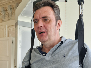 Steven tijdens een therapiesessie bij TrainM