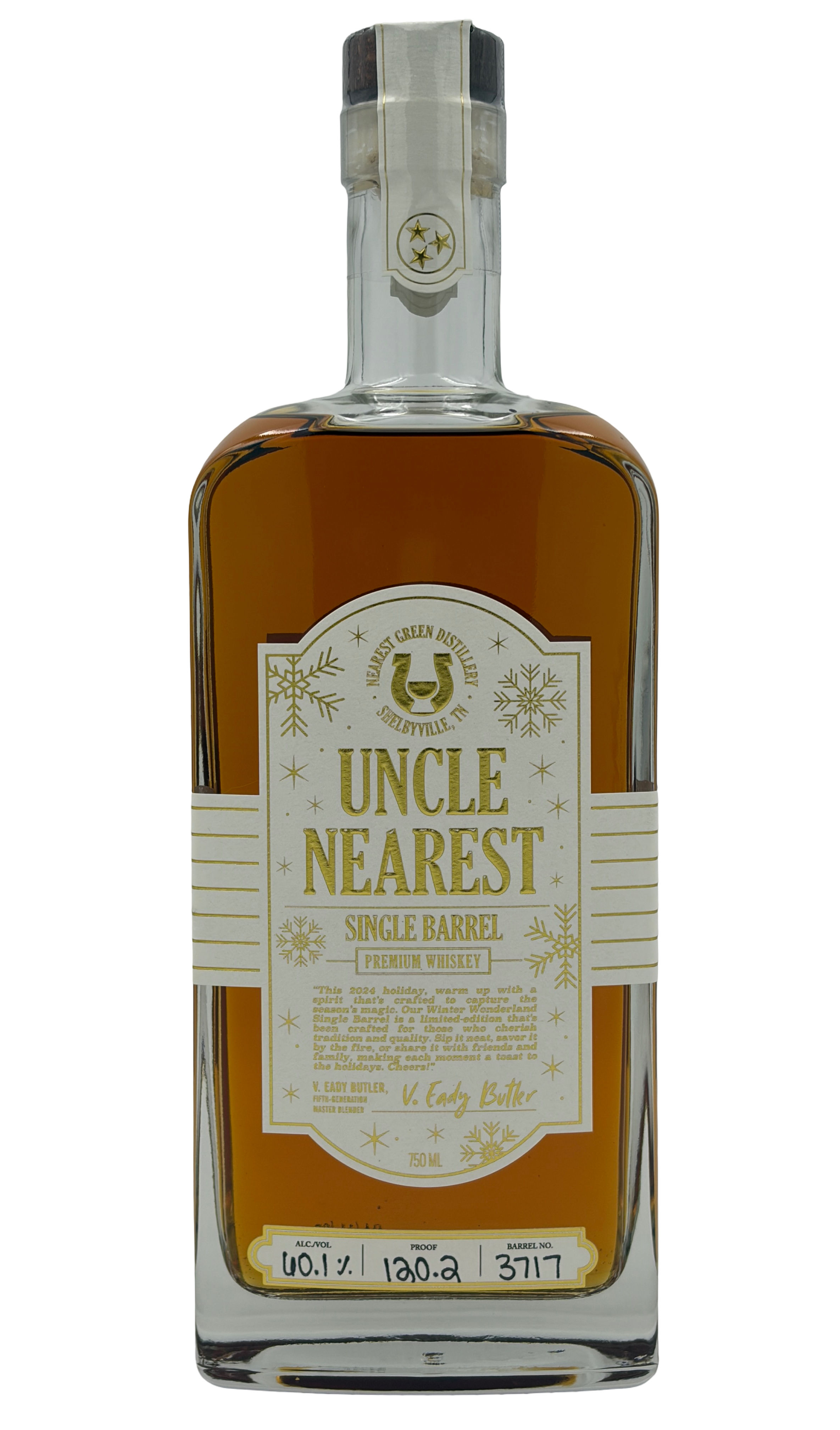 Uncle Nearest Single Barrel 2024 Winter Wonderland Whiskey 60.1% 750ml Rare!