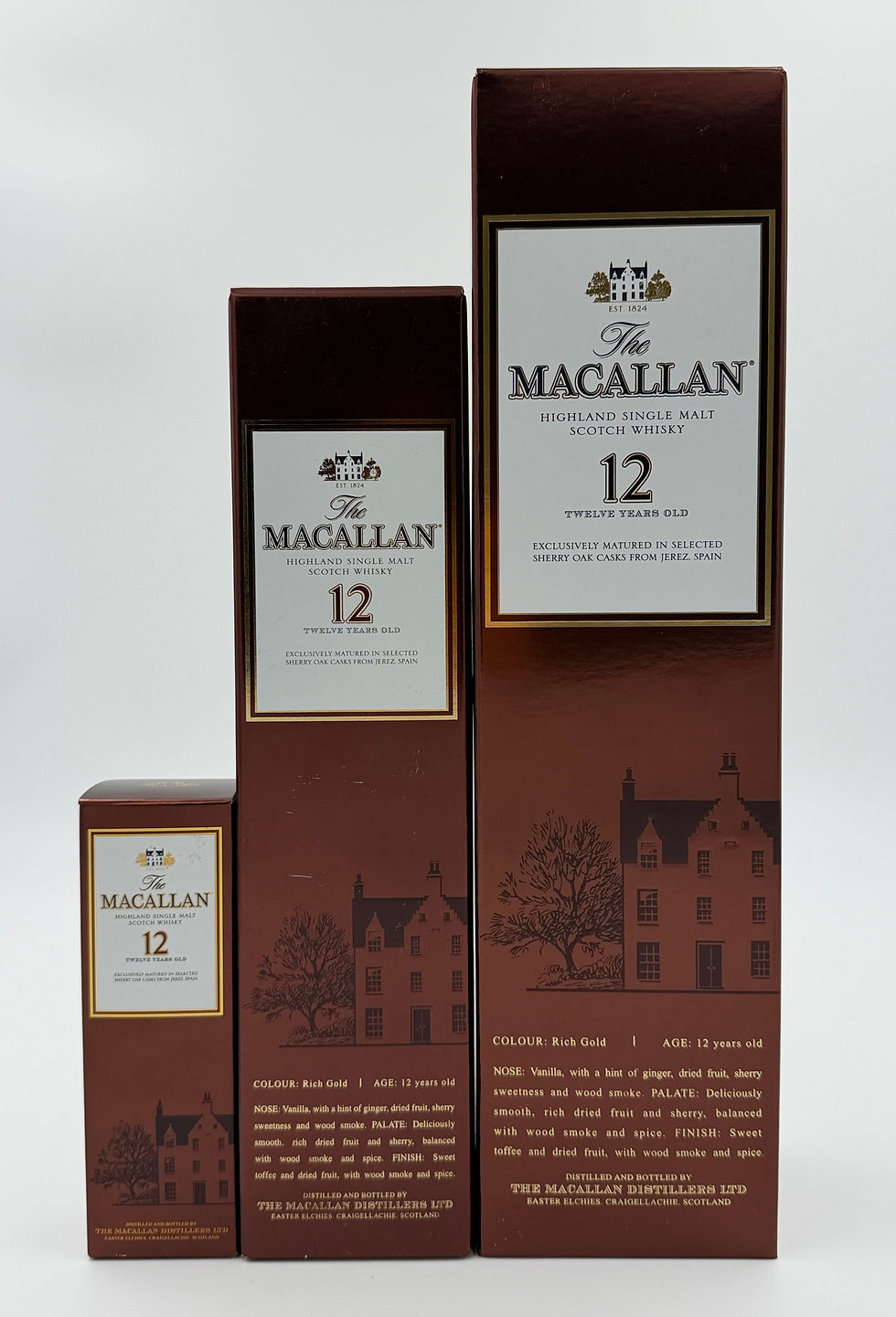 Thumbnail: Macallan 12 Year Old 43% Sherry Oak Set 50ml 375ml 750ml AU Import Very Rare 
