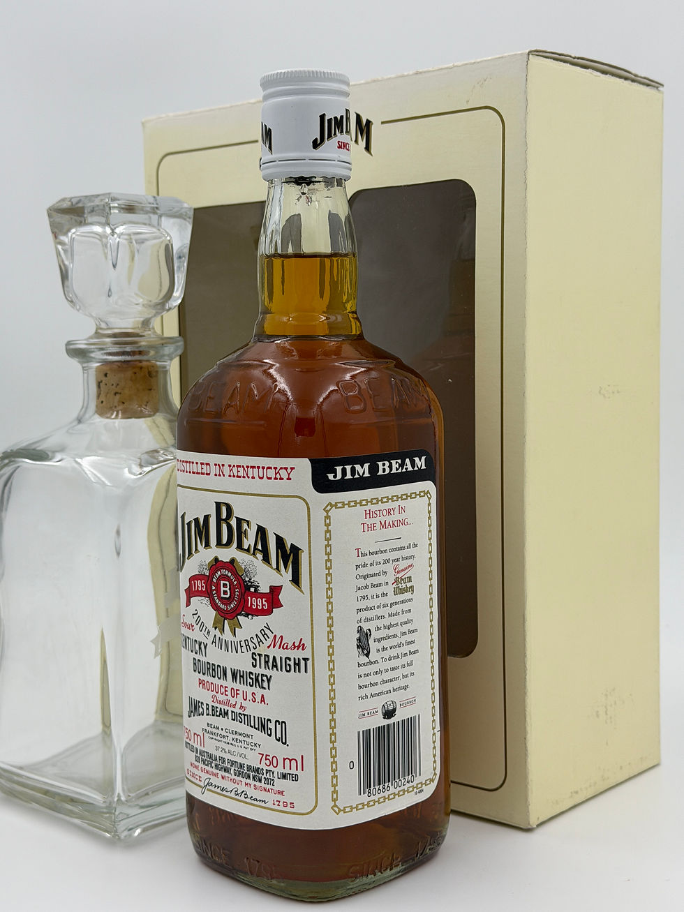 Thumbnail: Jim Beam 200th Anniversary Decanter Set 750ml Boxed Bourbon Aussie Release Rare