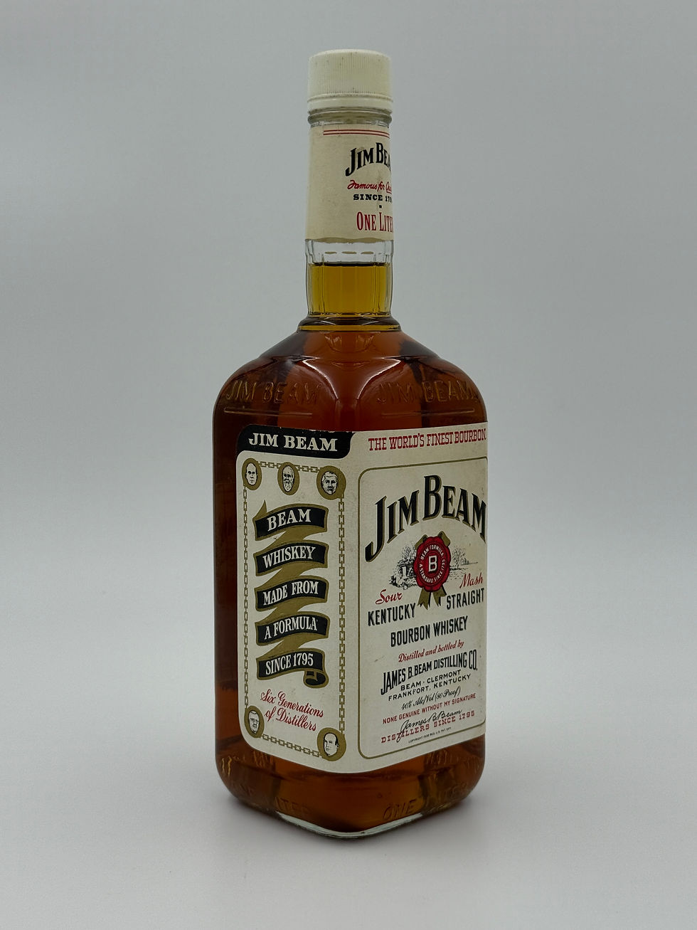 Thumbnail: Jim Beam 1 Liter Old Bottling & Labeling - Mid 90’s Release 5 Head Distillers 