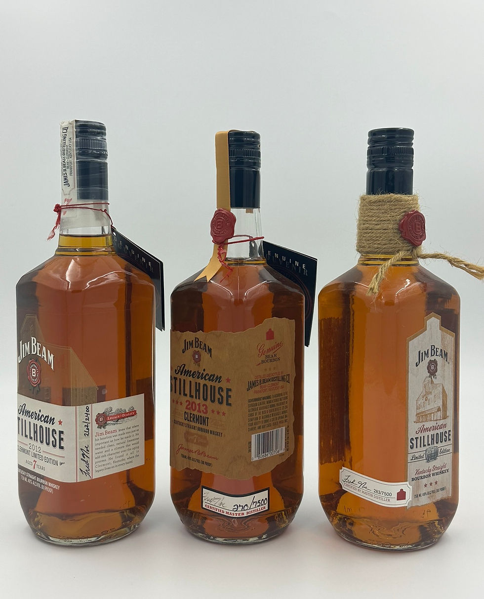 Thumbnail: Jim Beam American Stillhouse 3x750ml Signed Fred Noe Ltd Distillery 3 Bottle Set