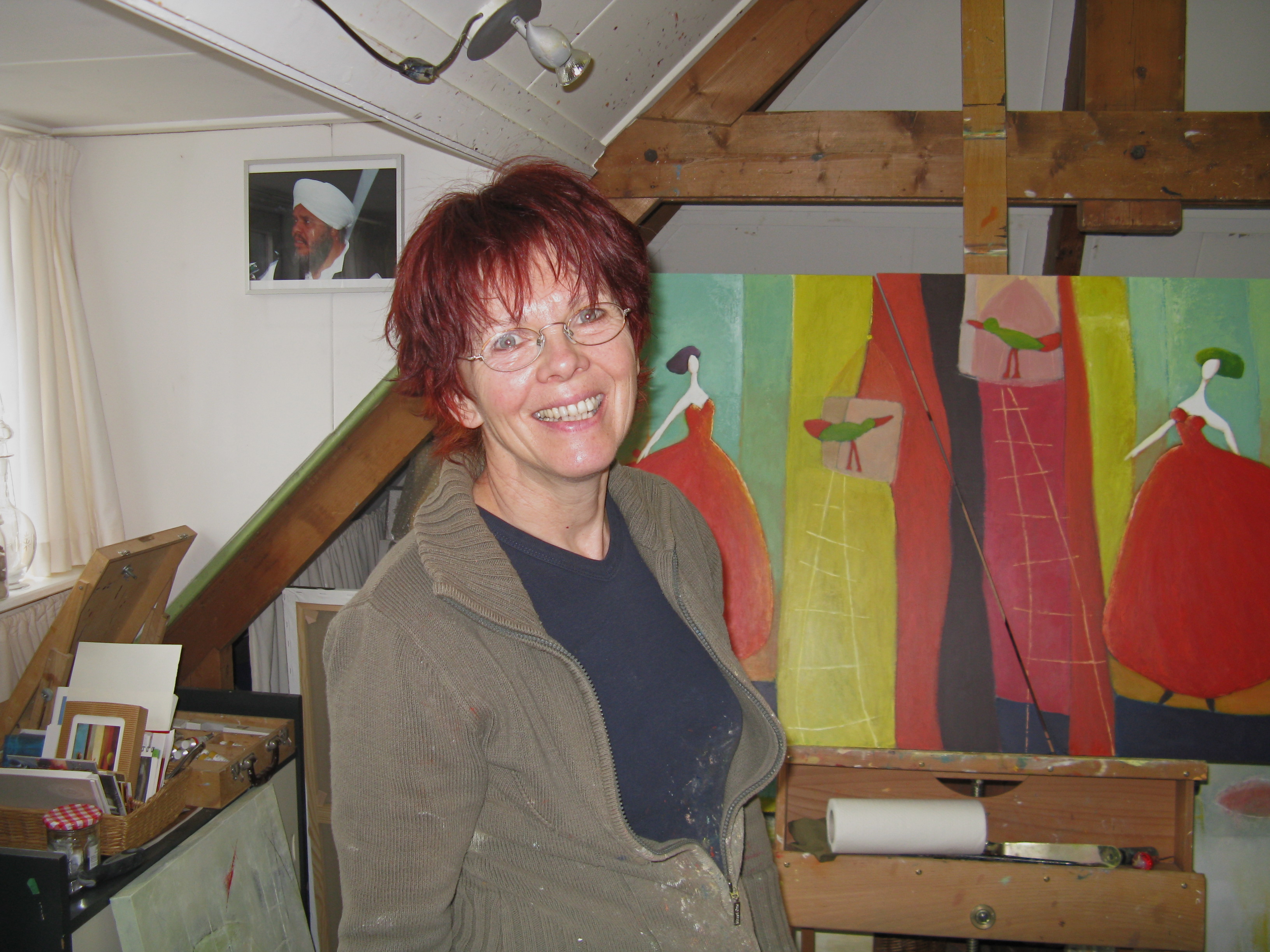 in het atelier