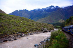 Train heading for Aguas Calientes