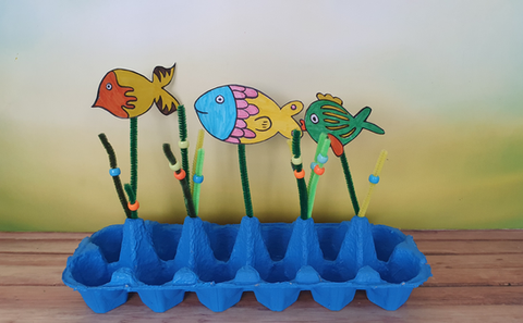 שלבי הכנת משלוח מנות מקרטון ביצים