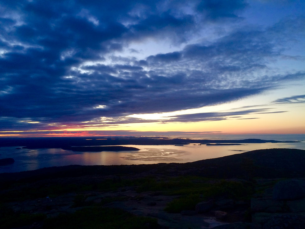 The sunrise from Cadillac Mountain, the first place it hits in America