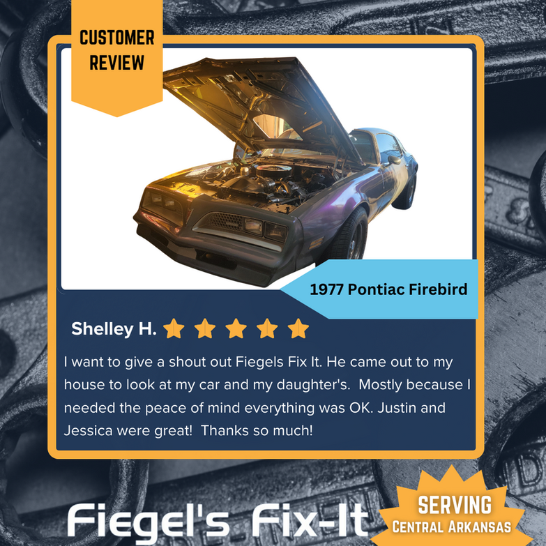 Fiegel's Fix-It: Serving Central Arkansas
Customer Review
Shelley H: 5 Stars