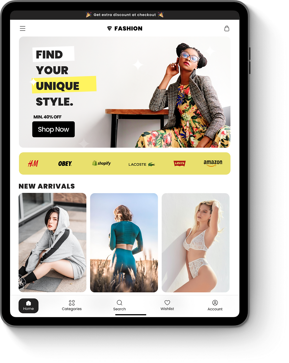 Shopify store / Wordpress e-commerce / Custom e-commerce