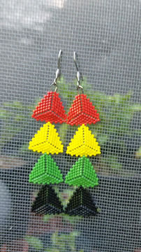 Miniature : Boucles d'oreilles Rastafary