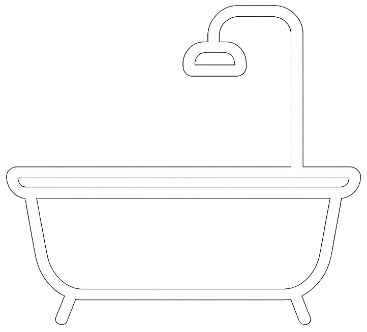 Icône baignoire représentant le service salle de bain clé en main Delcambre