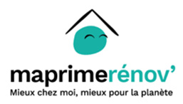 Logo MaPrimeRénov – dispositif d’aide à la rénovation énergétique utilisé par Delcambre
