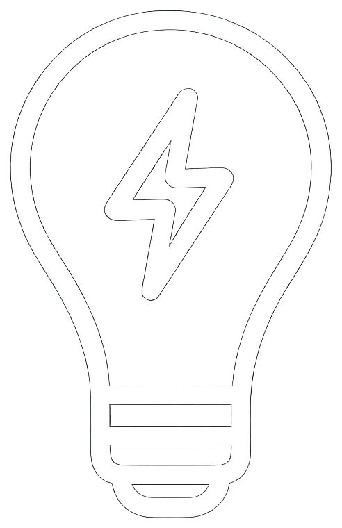 Icône électricité pour les services d’installation et rénovation électrique Delcambre