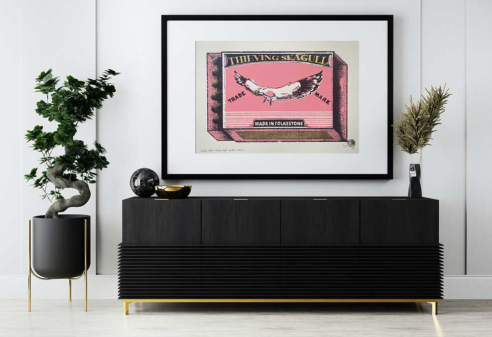 Thumbnail: Thieving Seagull A2 Screen-Print - Limited Edition of 13