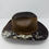 Thumbnail: Cowhide Cowboy Hat - Brown w/ White