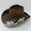 Thumbnail: Cowhide Cowboy Hat - Brown w/ White