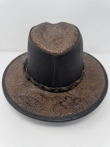 Thumbnail: Tooled Leather - Dark Brown