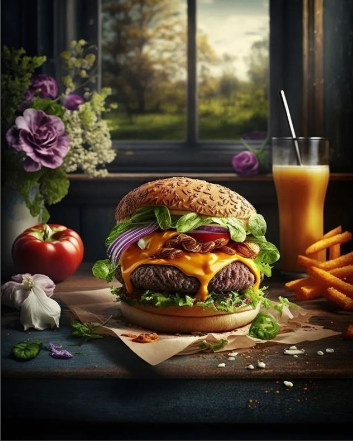 Arranged Food and Objects