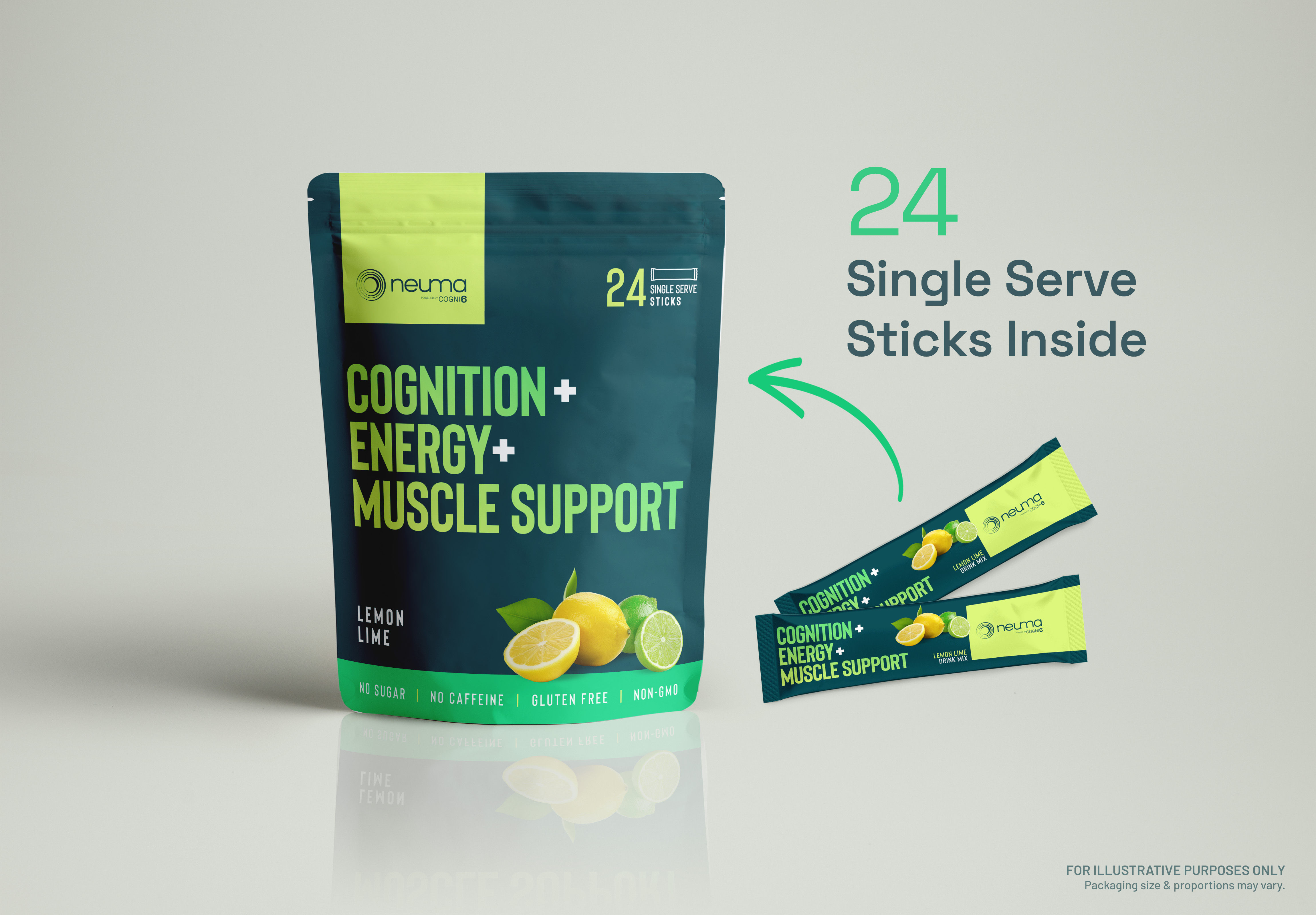 Neuma Lemon Lime - 24 Single Serving Sticks