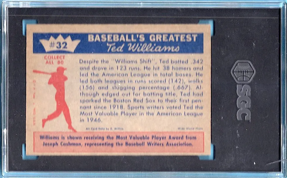 1959 Fleer #32 Ted Williams 1946 Most Valuable Player PSA 6