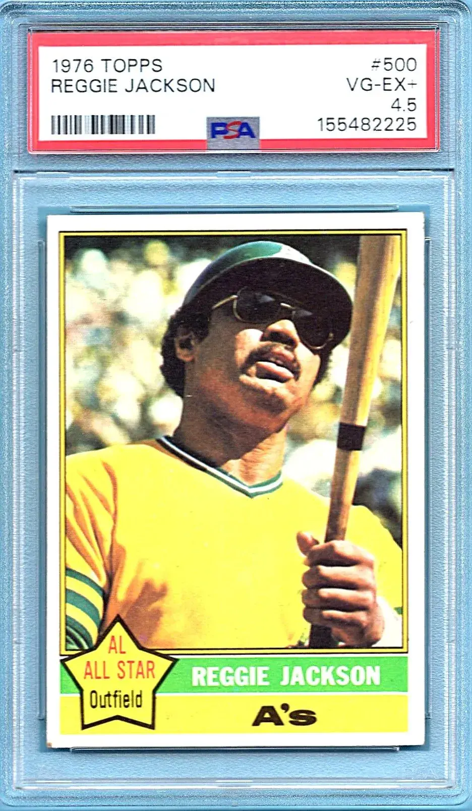 1976 Topps # 500 Reggie Jackson PSA 4.5 Oakland Athletics