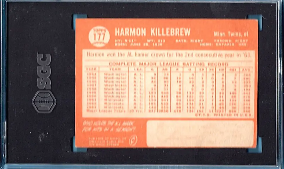 1964 Topps # 177 Harmon Killebrew SGC Minnesota Twins