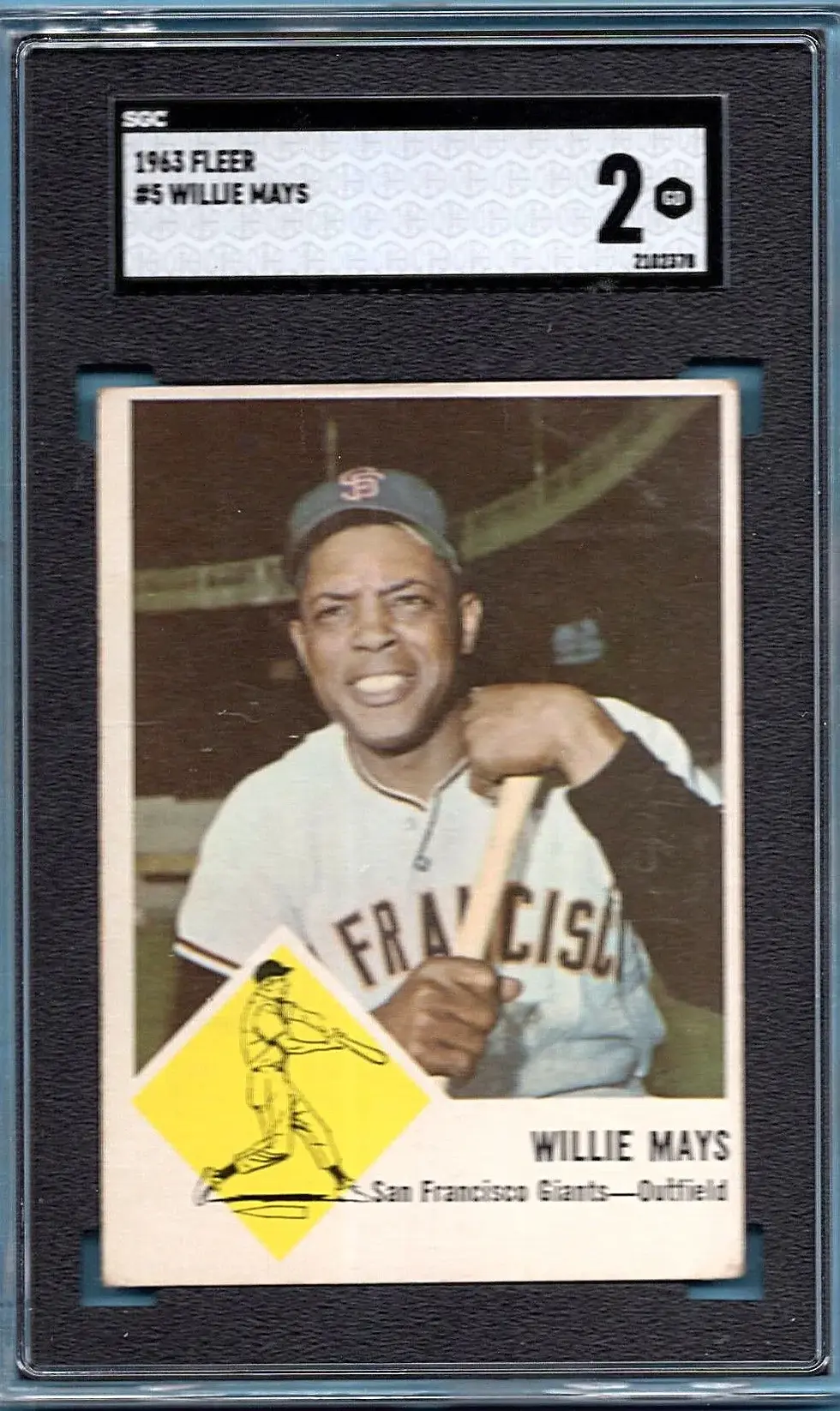 1963 Fleer #5 Willie Mays SGC 2 San Francisco Giants