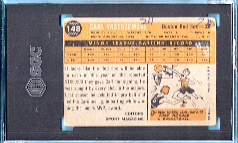 1960 Topps #148 Carl Yastrzemski SGC 1 Rookie Boston Red Sox Marked