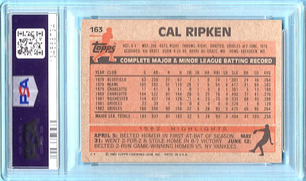 1983 Topps #163 Cal Ripken Jr. PSA 6 Baltimore Orioles