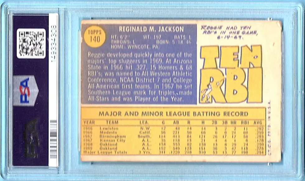 Thumbnail: 1970 Topps # 140 Reggie Jackson PSA 1.5 2nd Year Oakland Athletics