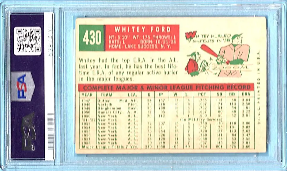 Thumbnail: 1959 Topps #430 Whitey Ford White Back PSA 3.5 New York Yankees