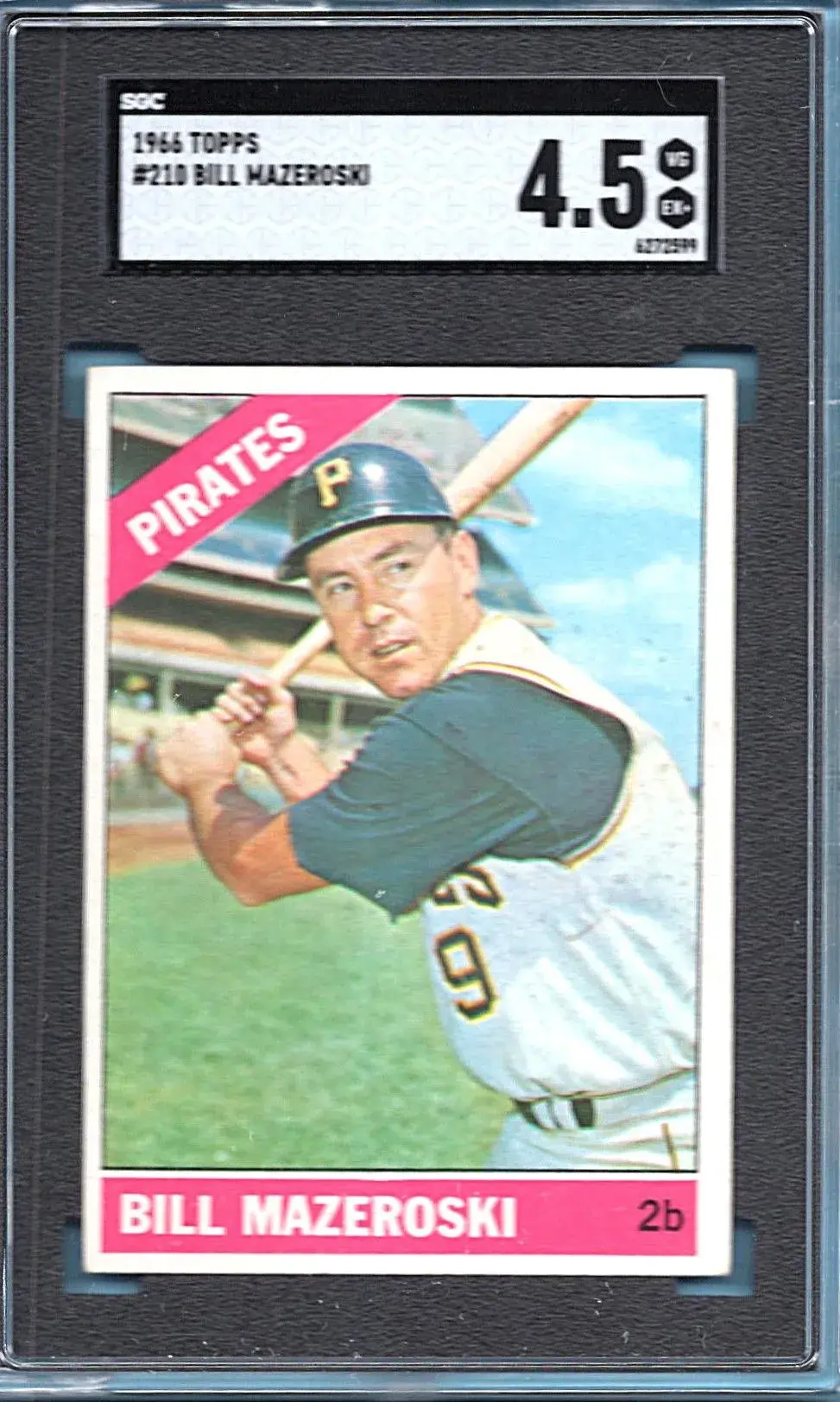 1966 Topps #210 Bill Mazeroski SGC 4.5 Pittsburgh Pirates