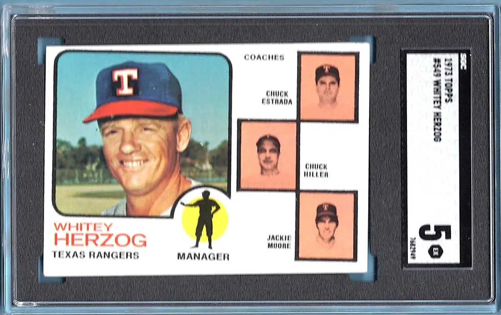 1973 Topps #549 Whitey Herzog SGC 5 Texas Rangers Hall of Fame