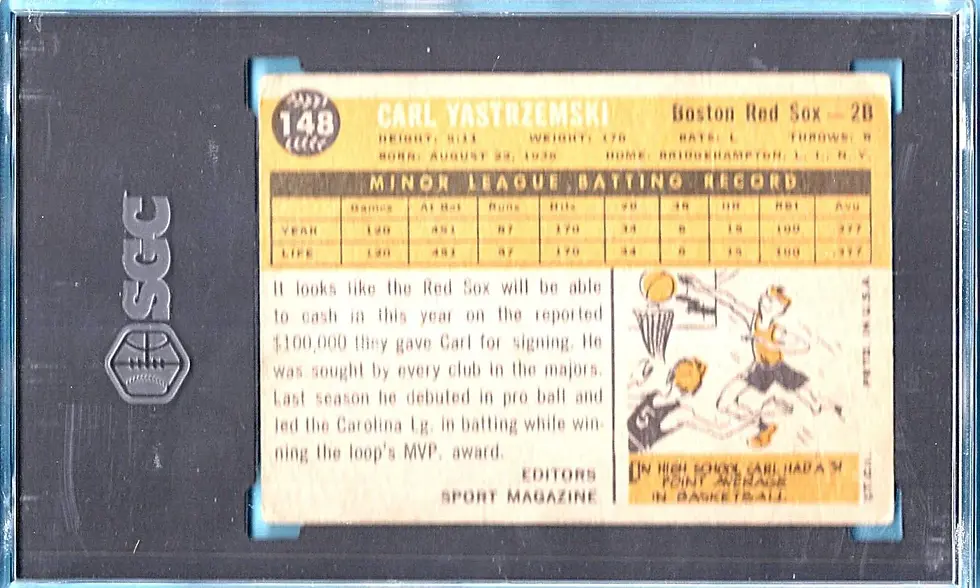 1960 Topps #148 Carl Yastrzemski SGC 2 Rookie Boston Red Sox