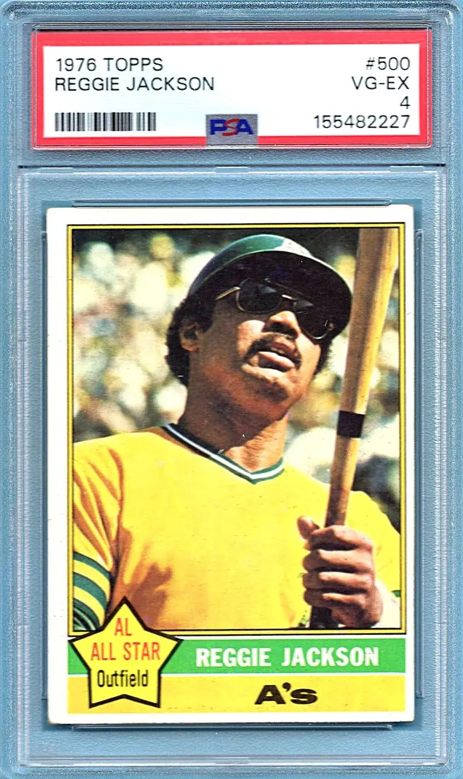 1976 Topps # 500 Reggie Jackson PSA 4 Oakland Athletics