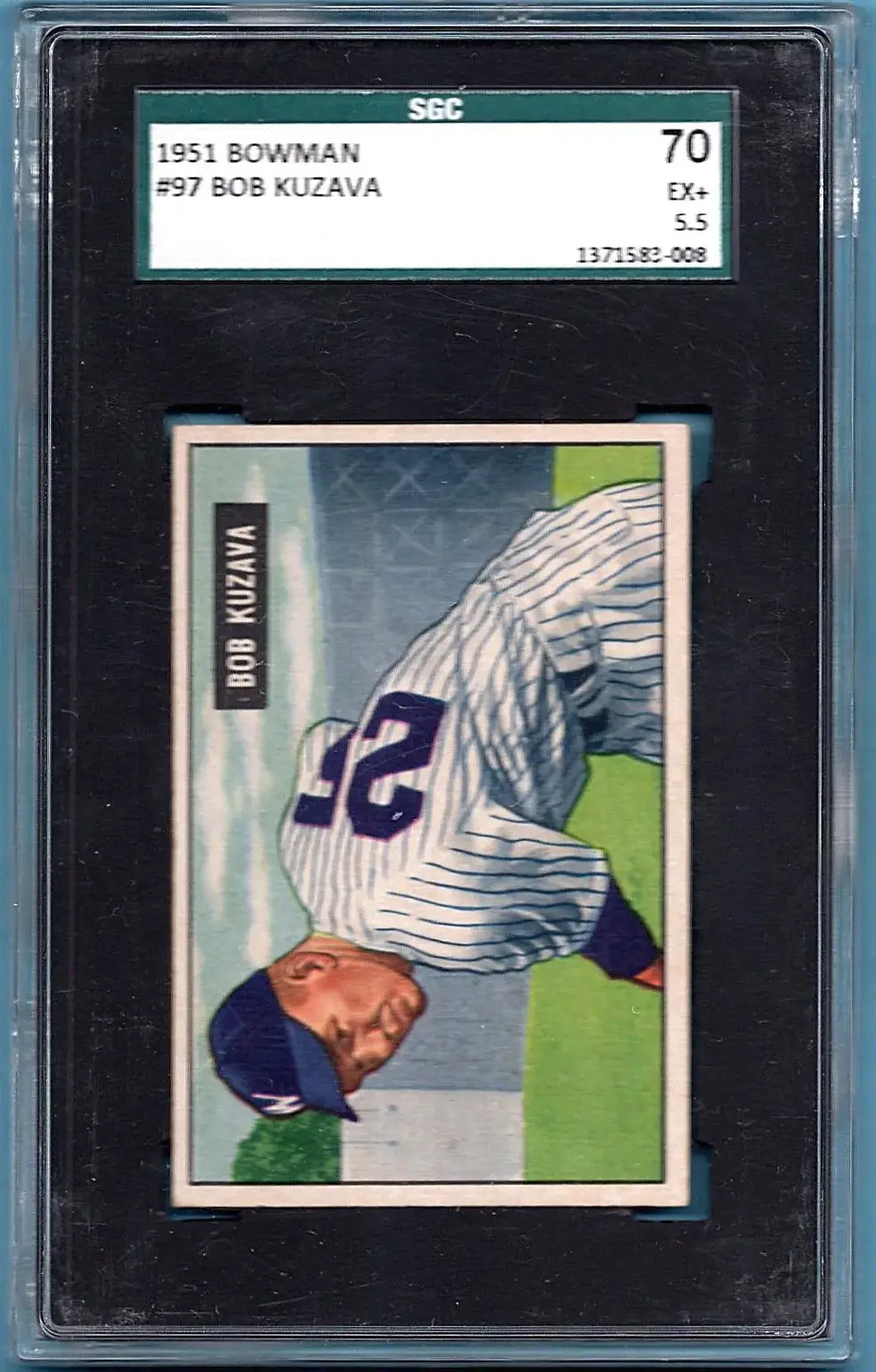 1951 Bowman #97 Bob Kuzava SGC 5.5 Washington Senators