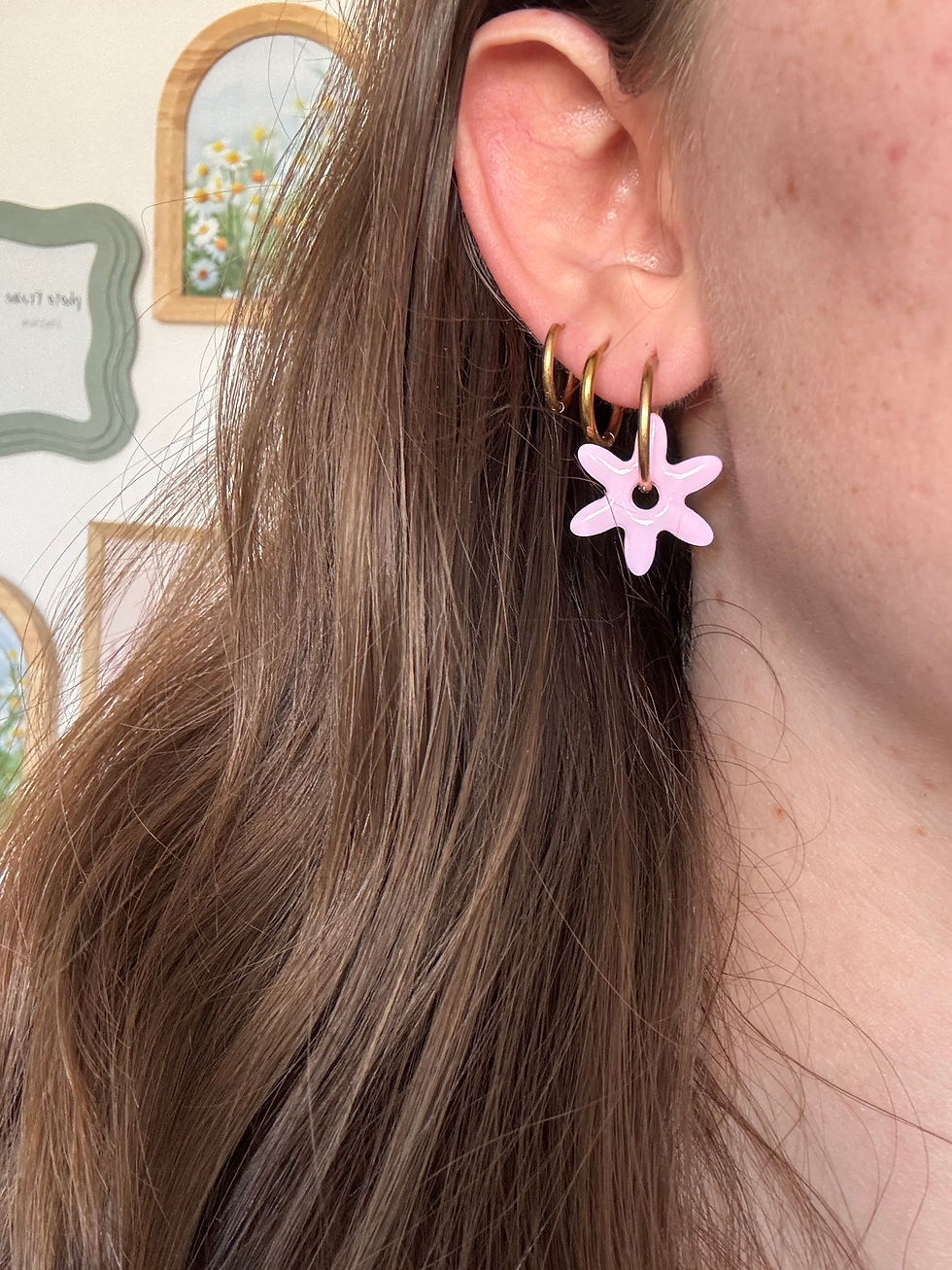 Miniature : Pampilles Soline rose pale