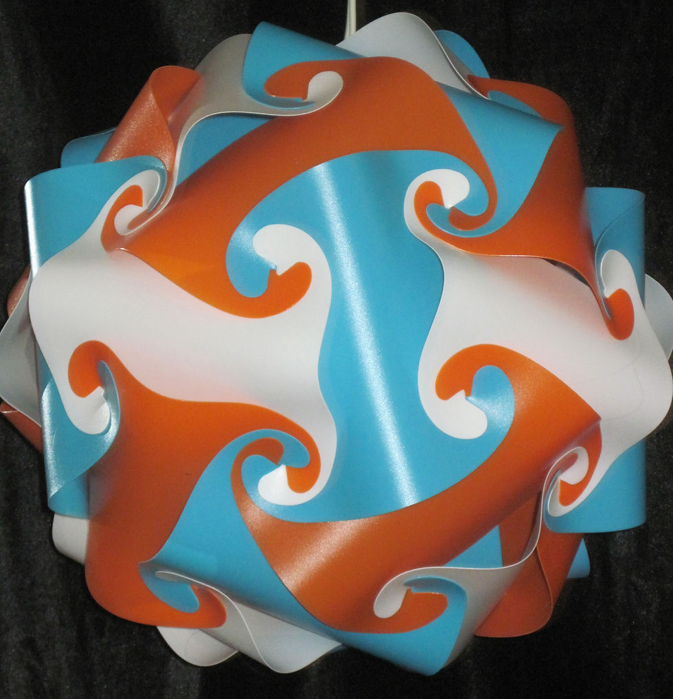 Thumbnail: Dolphins Inspired Teal Orange & White Sphere