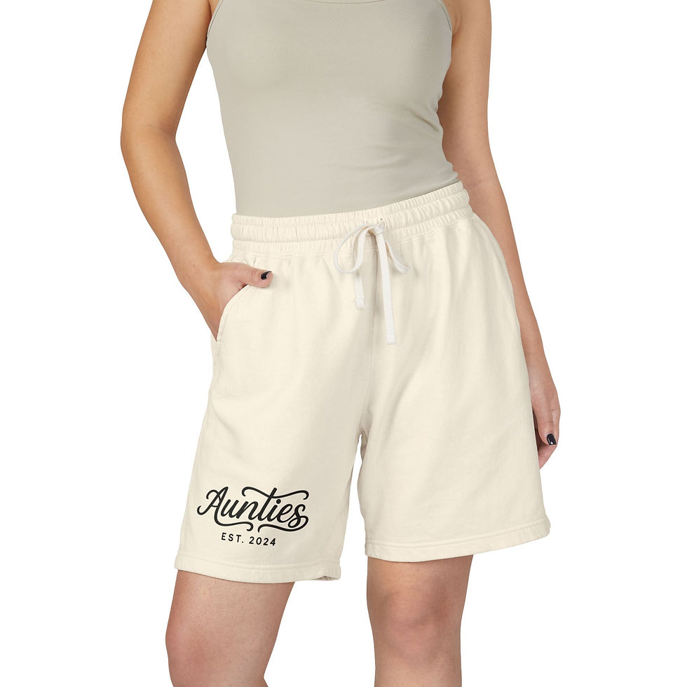 Thumbnail: Aunties Est. 2024 — Lightweight Fleece Lounge Shorts
