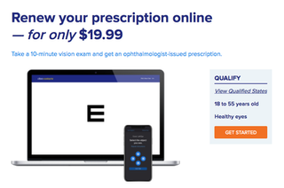 1-800 Contacts Online Eye Exam Eligibility