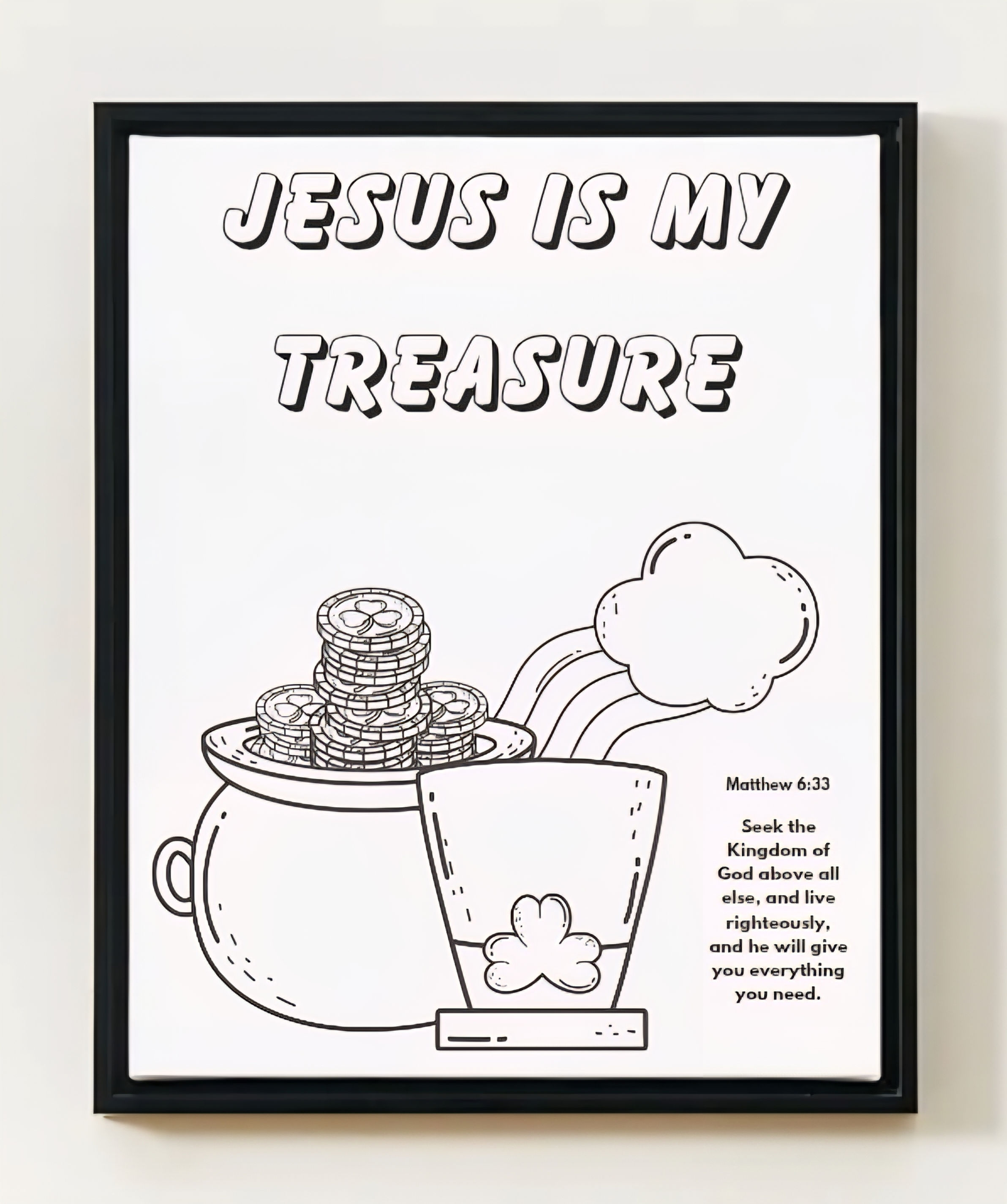 God's Children Coloring Pages, Jesus Is My Treasure, Activity For Kids