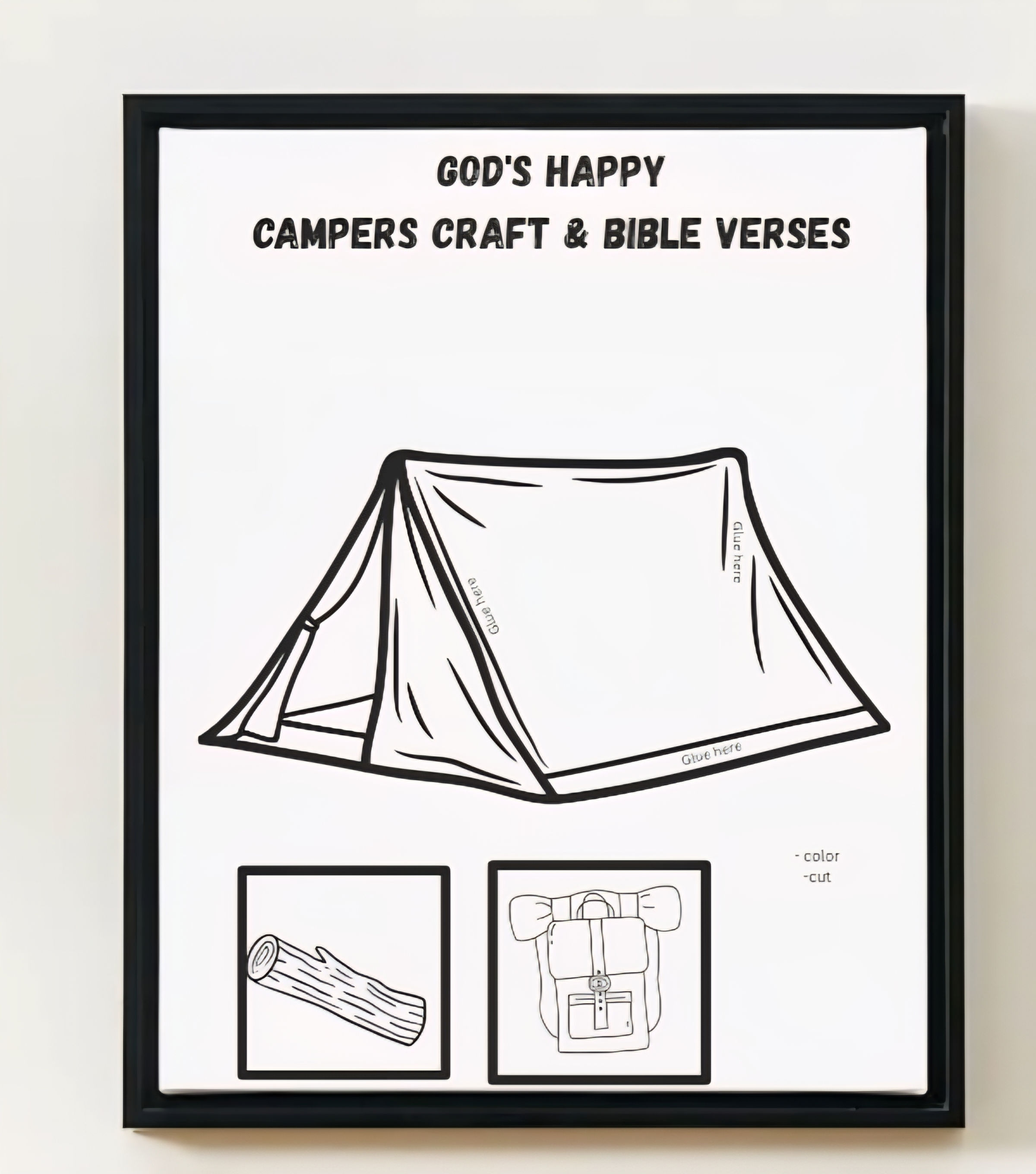God's Children Coloring Pages, God's Happy Campers, Activity For Kids