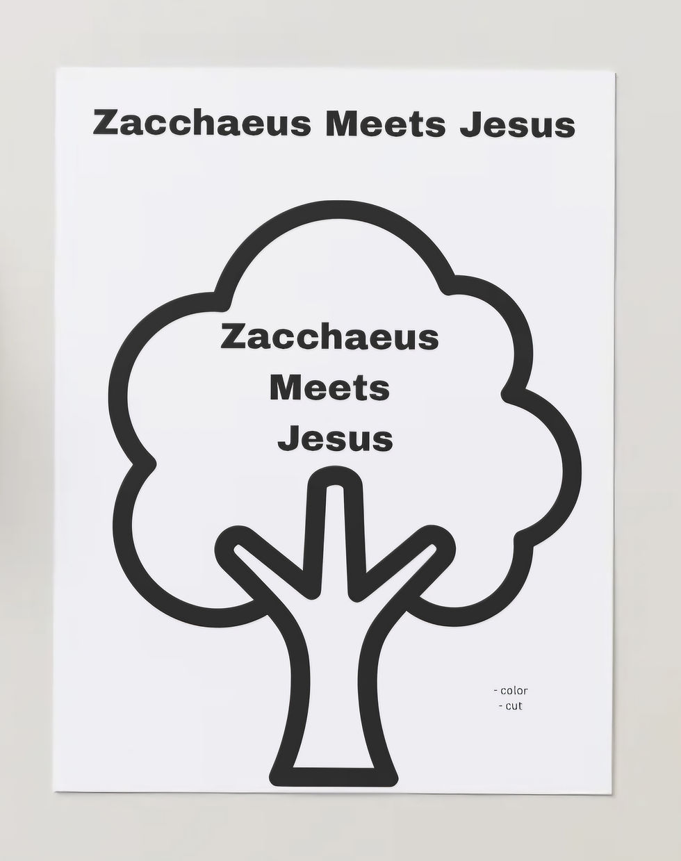 Thumbnail: God's Children Coloring Pages, Zacchaeus Meets Jesus, Activity For Kids