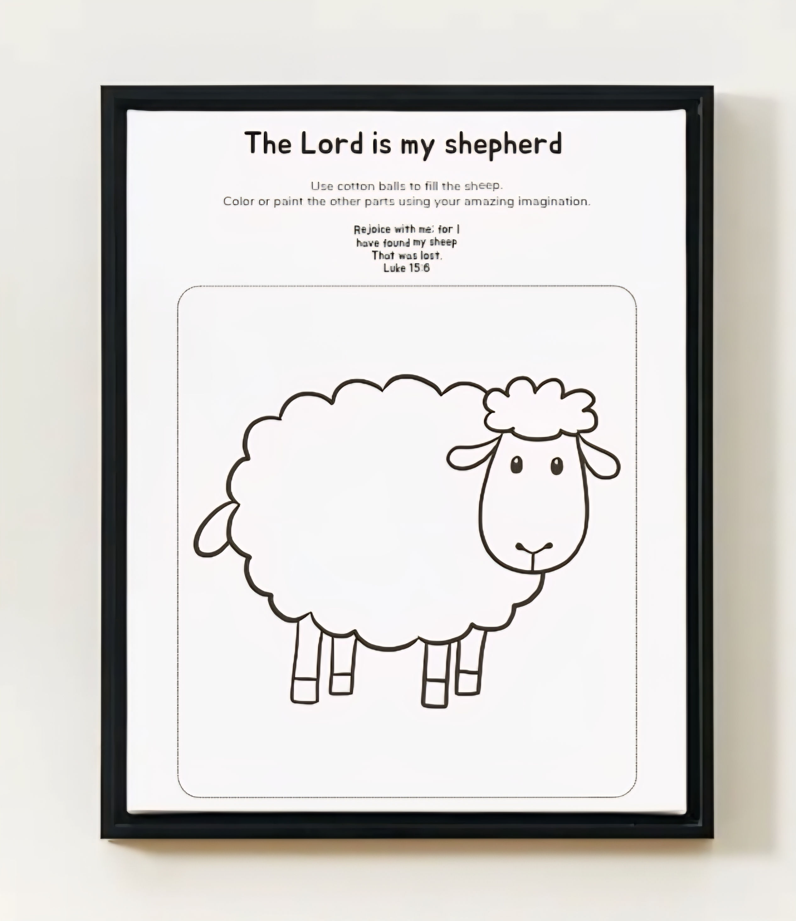 God's Children Coloring Pages, The Lord Is My Shepherd, Activity For Kids