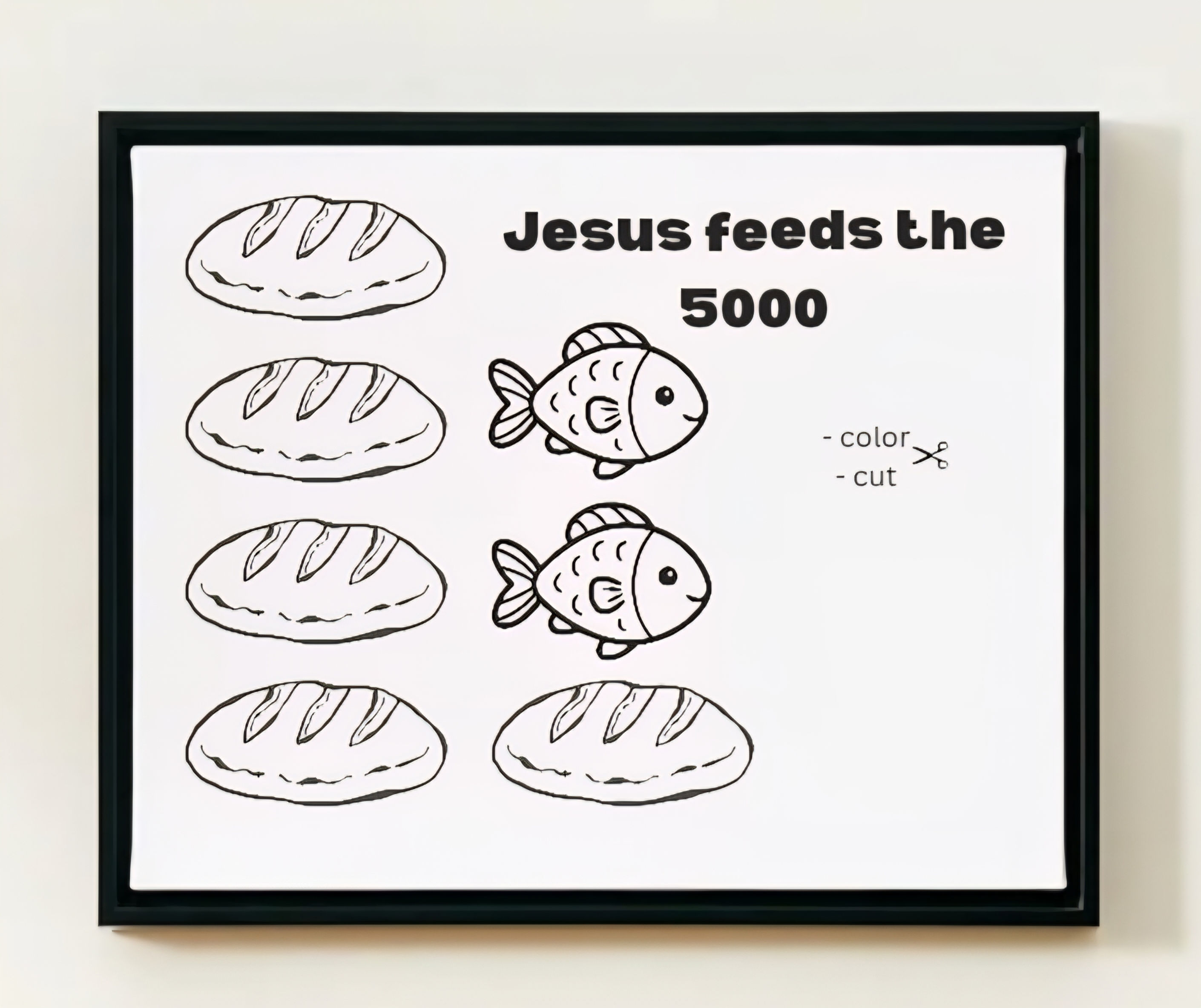 God's Children Coloring Pages, Jesus Feeds The 5000, Activity For Kids