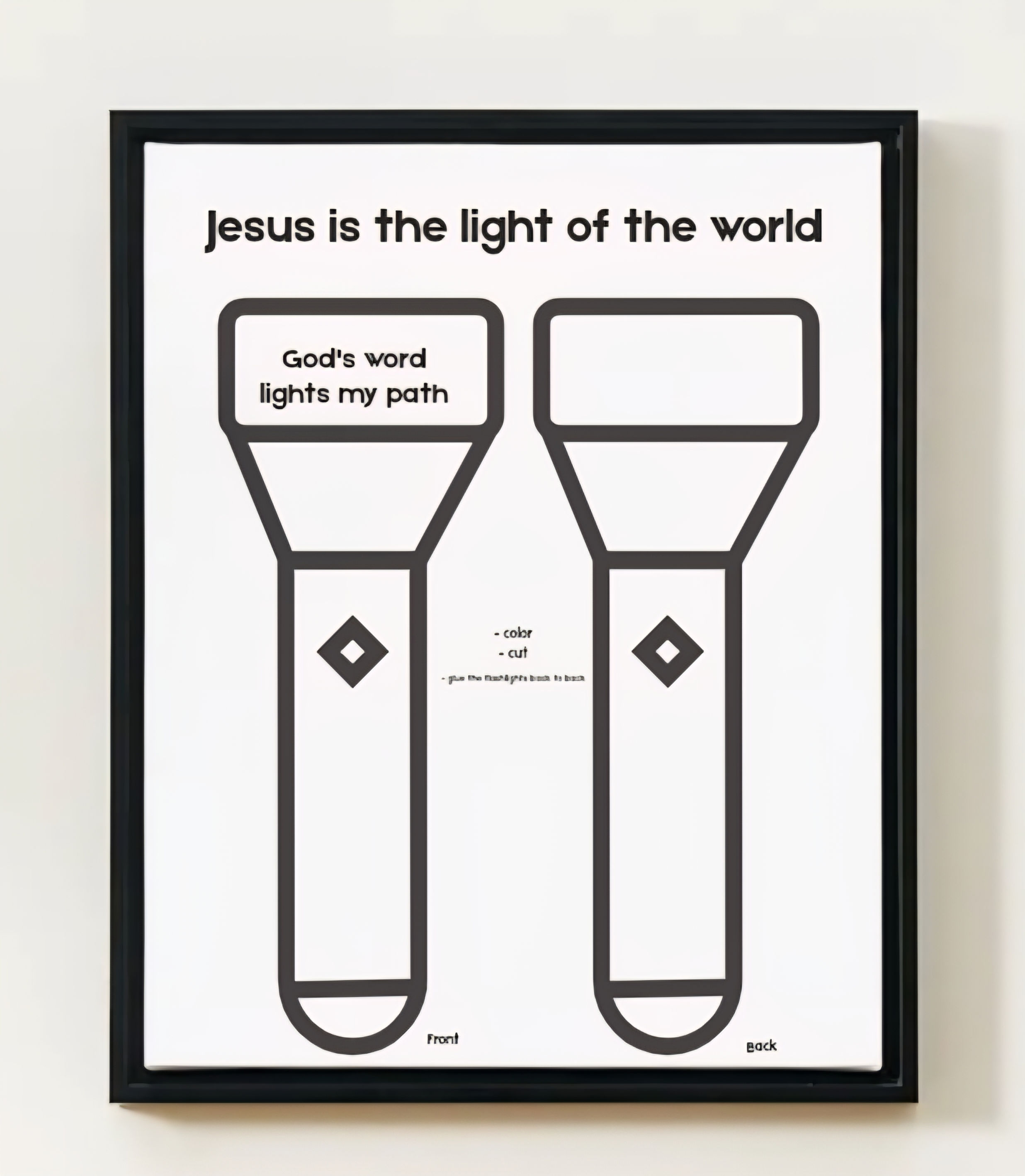 God's Children Coloring Pages, Jesus Is Light Of The World, Activity For Kids